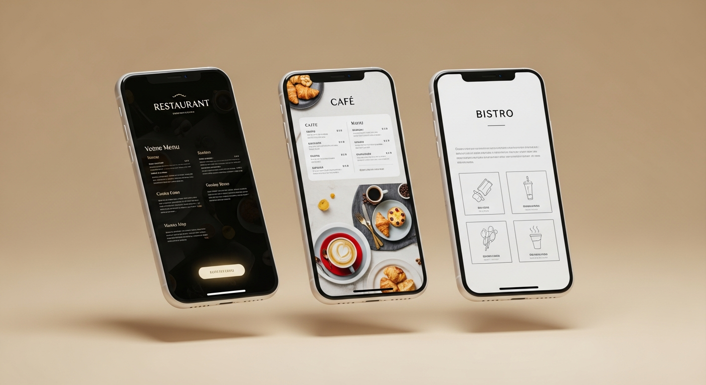 Different menu templates on phones